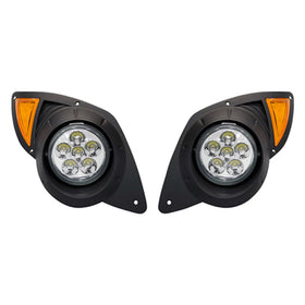 RHOX Red Hawk LGT-317L headlight front view improves golf cart visibility