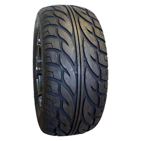 RHOX Red Hawk TIR-382 tire side view for golf carts, showing 4-ply construction.