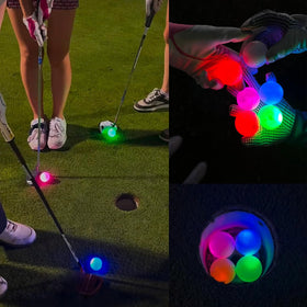 Hand holding a glowing ball shows impact-activated lighting and instant fun