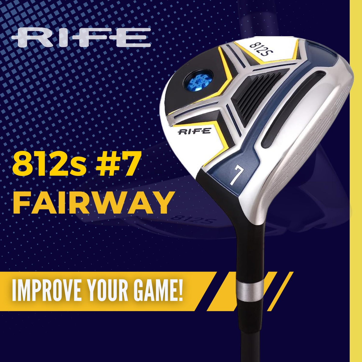 Rife 812s Offset 7 Wood Dynaflo shaft detail for smooth swing