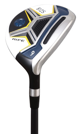 Rife 812s Offset 9 Wood head with offset hosel for smoother downswing.