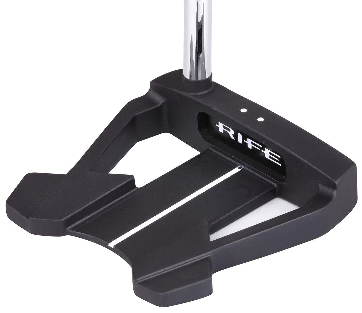 Rife black PVD non-glare finish reduces reflections for setup clarity