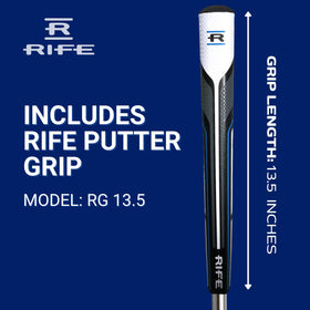 Rife ENZO putter 36-inch loft-lie markings help alignment checks