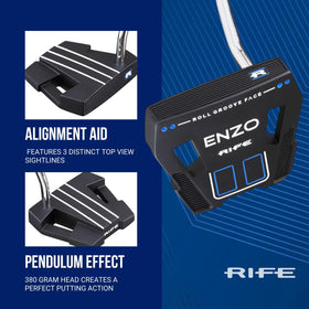 Rife ENZO putter 36-inch top view aids precise setup