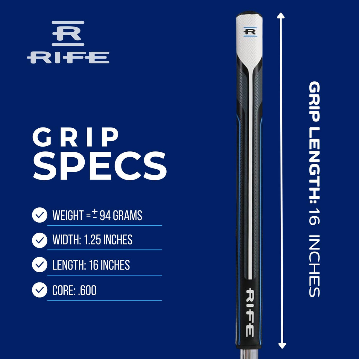 Rife ENZO putter headweight 380 grams for solid balance