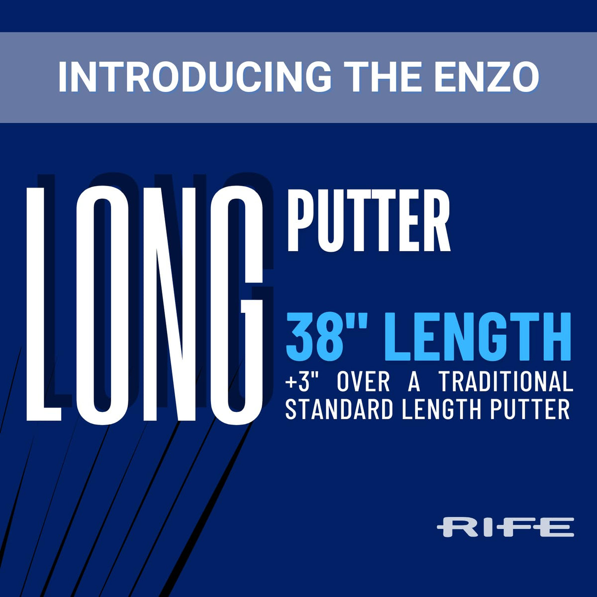 Rife ENZO putter offset steel shaft supports consistent impact
