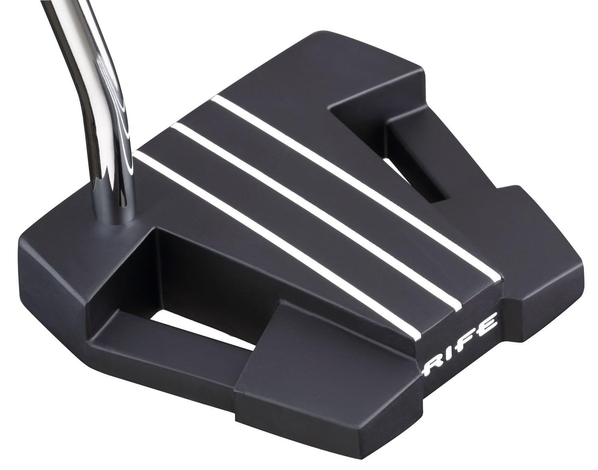 Rife ENZO putter in action on green demonstrating a stable stroke