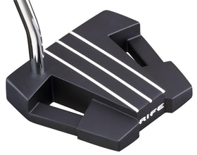 Rife ENZO putter in action on green demonstrating a stable stroke