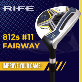Rife Golf 812s offset 11 wood shaft with lightweight Dynaflo graphite enhances tempo.
