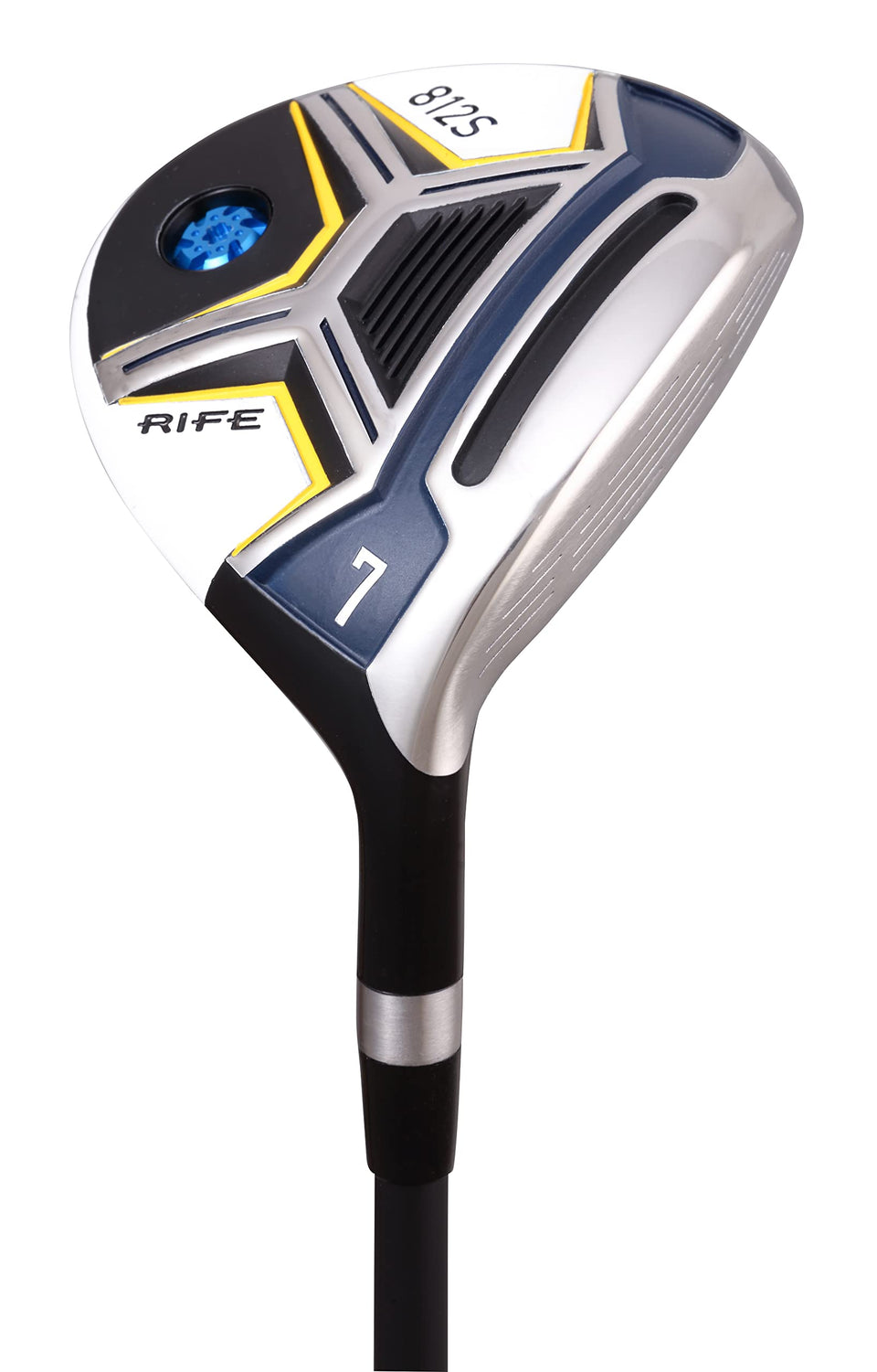 Rife Golf 812s Offset 7 Wood head for higher launch and forgiveness.
