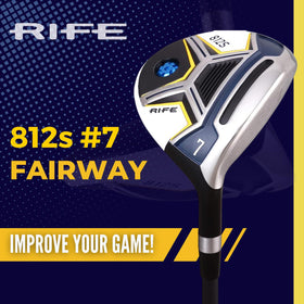 Rife 812s Offset 7 Wood sole with back weight port for enhanced forgiveness.