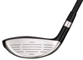 Rife Golf 812s #3 Wood in swing showing penetrating ball flight potential