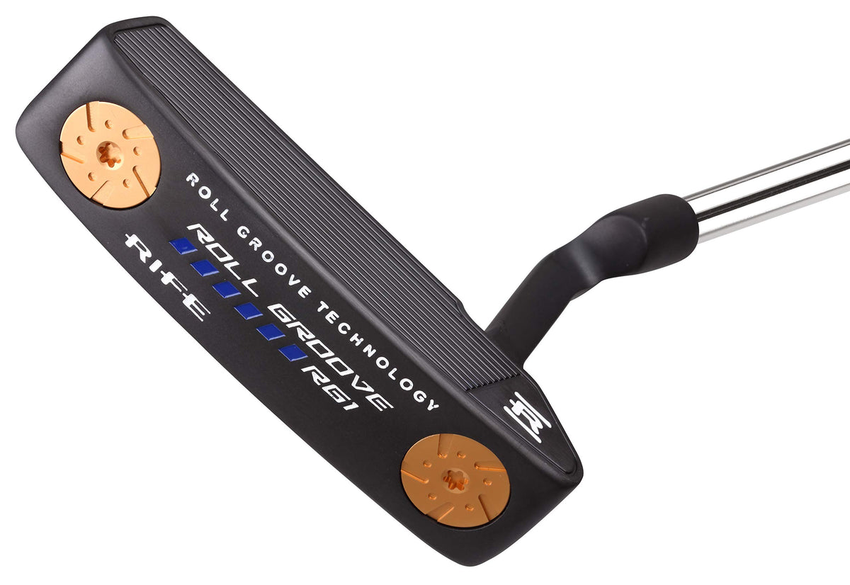 Rife Golf RG1 blade putter front view demonstrates alignment lines