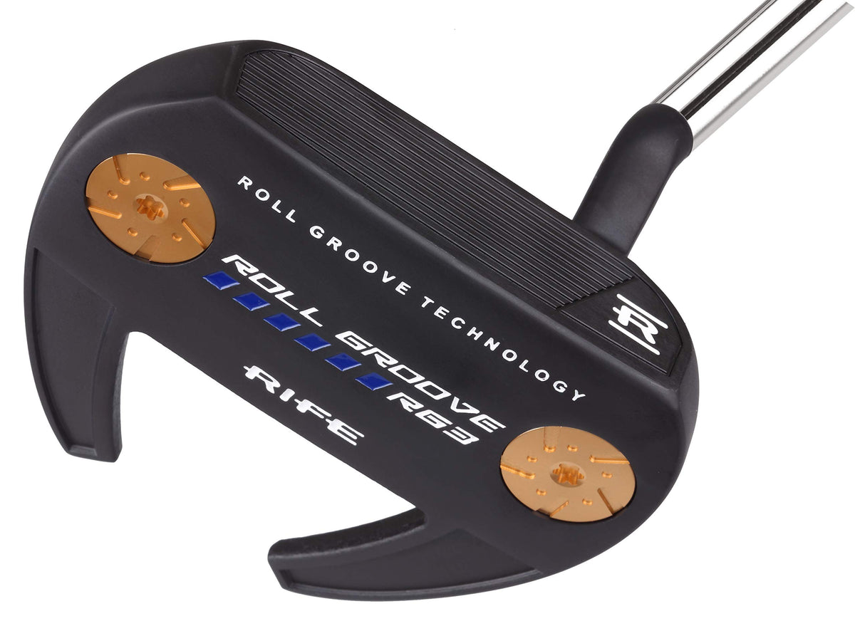 Rife Golf RG3 winged mallet putter head for stable setup and alignment