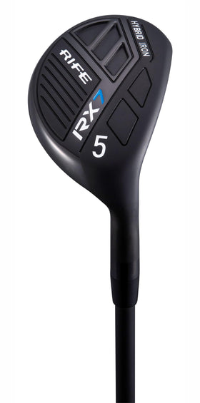 Rife RX7 Senior Hybrid Iron #5 with head cover, protects club during transport.