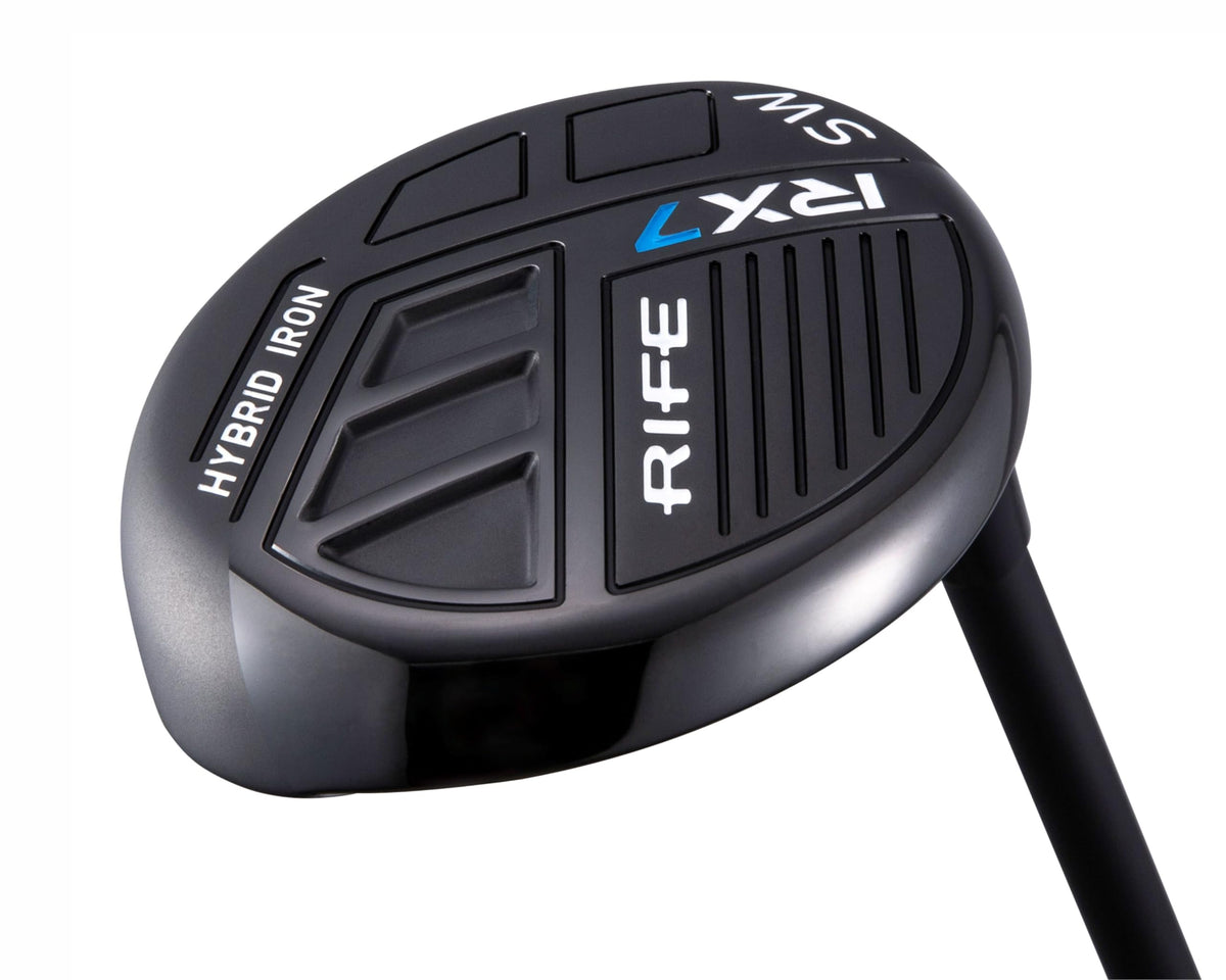 Rife RX7 Senior Graphite Hybrid Iron in action showing smooth swing