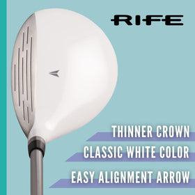 Rife Golf Women's 812s Offset 13 Wood shaft uses lightweight DYNA FLO for speed