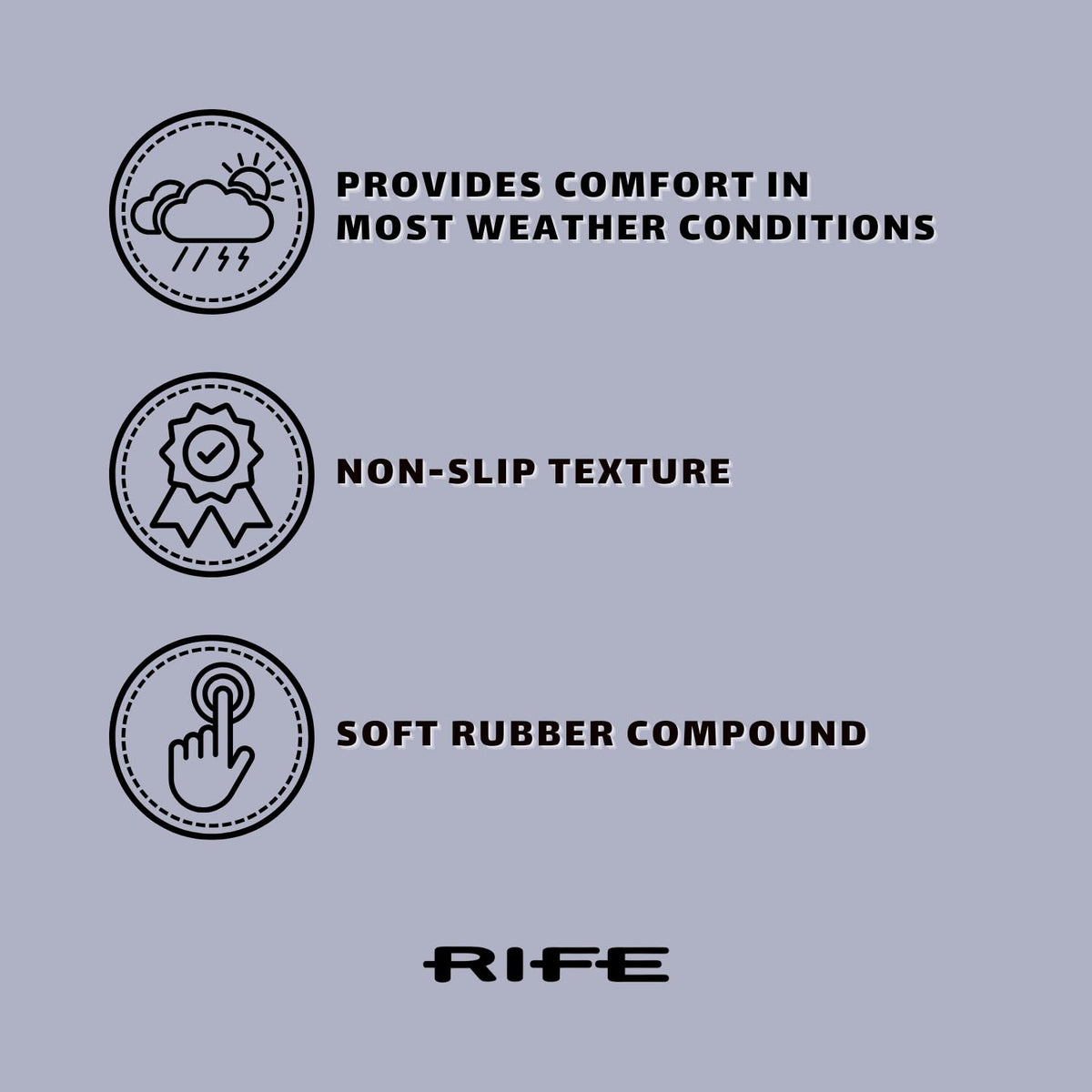 Rife RG16 94-gram weight provides balanced feel on greens