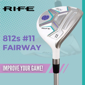 Rife Golf 812s offset 11 wood during swing showing stable trajectory