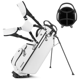 RIOROO 5-way golf stand bag with full-length dividers for quick access.