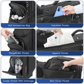 RIOROO cooler pocket keeps drinks cold during a hot round.