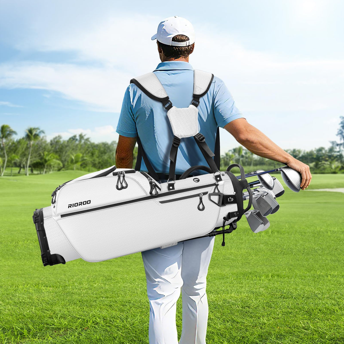 RIOROO gift-ready golf bag with premium look.