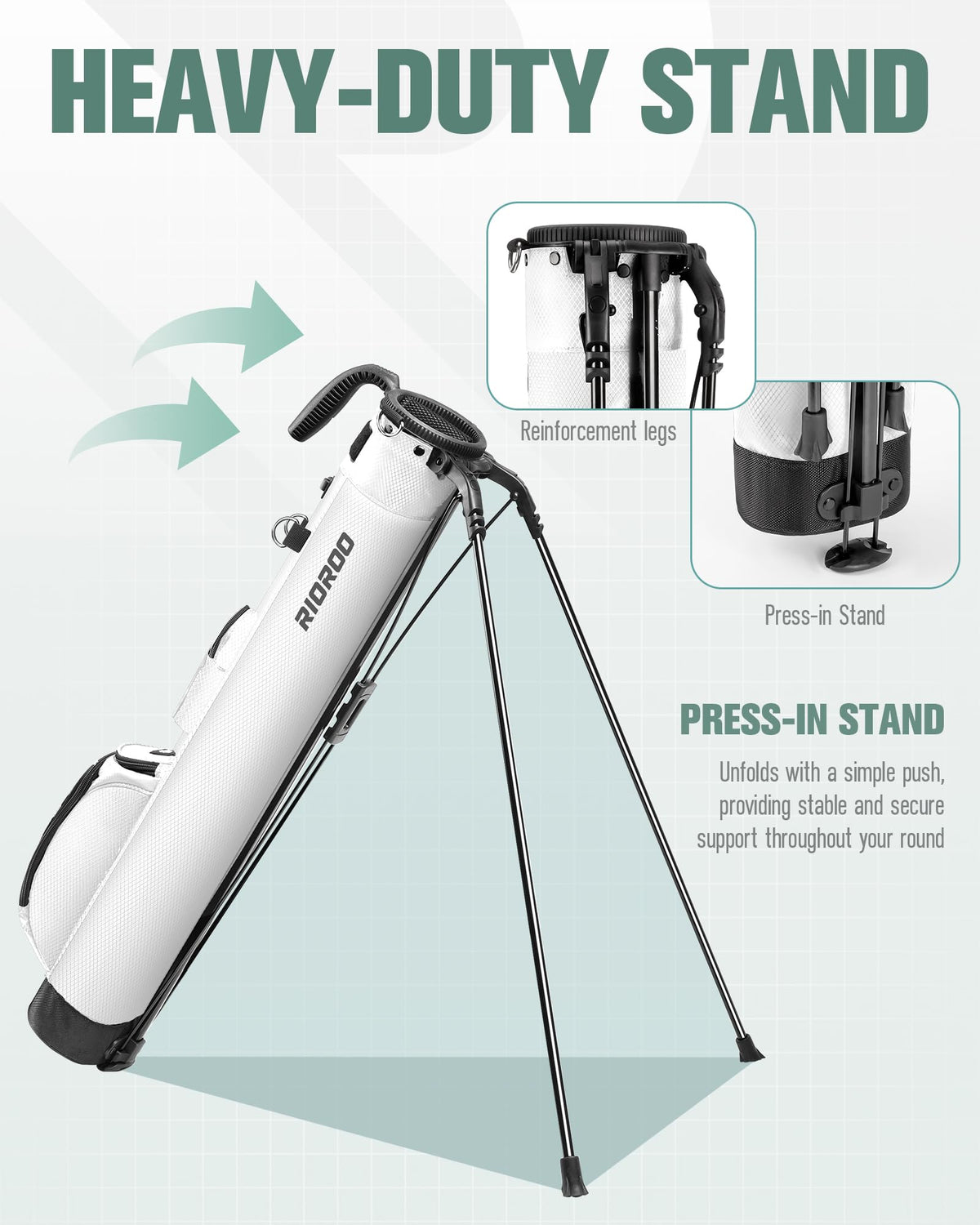 RIOROO ball pocket accommodates up to eight balls for quick restocking.