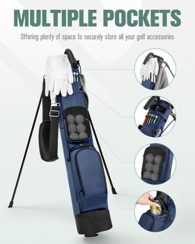 RIOROO stand bag ball pocket holds up to eight balls