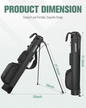 RIOROO Golf Stand Bag glove strap secures gloves during play.