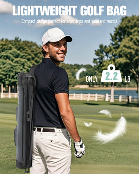RIOROO stand bag featuring a press-in stand for stable support.
