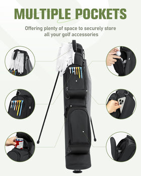 RIOROO Golf Stand Bag ultralight at 2.8 lbs for easy portability
