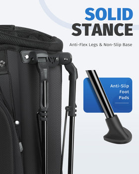 RIOROO insulated cooler pocket keeps drinks cold during a hot round.