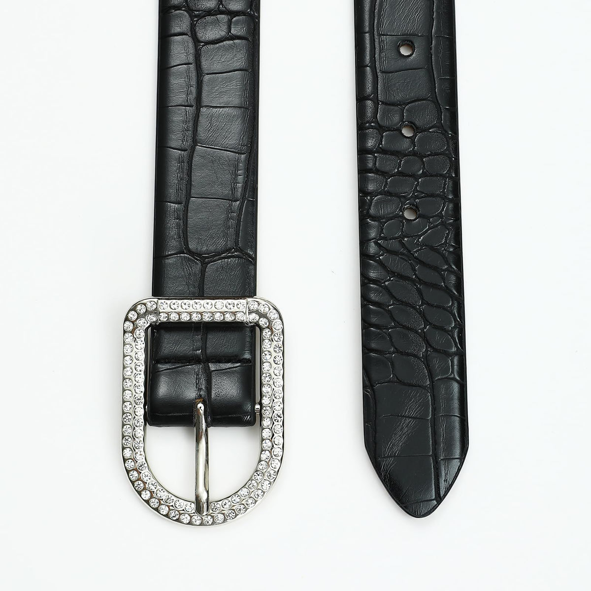RISANTRY fashion belt with crocodile texture enhances versatile style for outfits.
