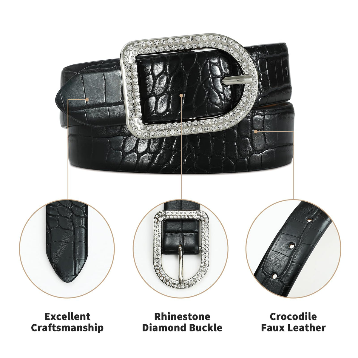 RISANTRY fashion belt pairs with jeans or dresses for versatile styling.