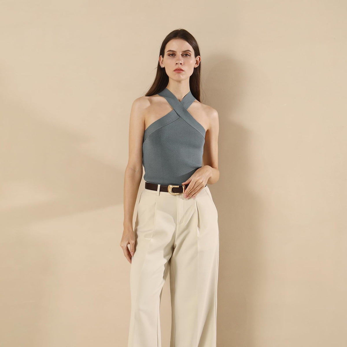 RISANTRY luxury casual belt pairs easily with dresses or jeans.