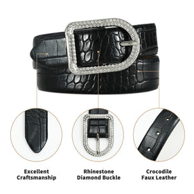 RISANTRY synthetic leather belt offers a soft touch with durable wear.