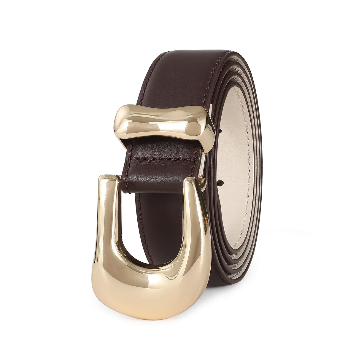 RISANTRY women's belt showcases premium leather for durable, stylish jeans and dresses.