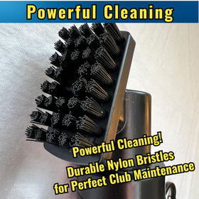 RisingBird 2-in-1 brush and water bottle simplifies club cleaning.