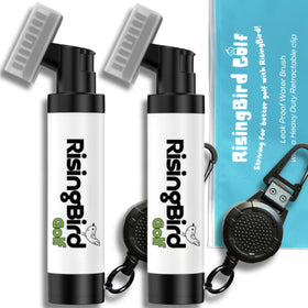 RisingBird 2-pack steel-wire retractable clip for convenient club cleaning on the course.
