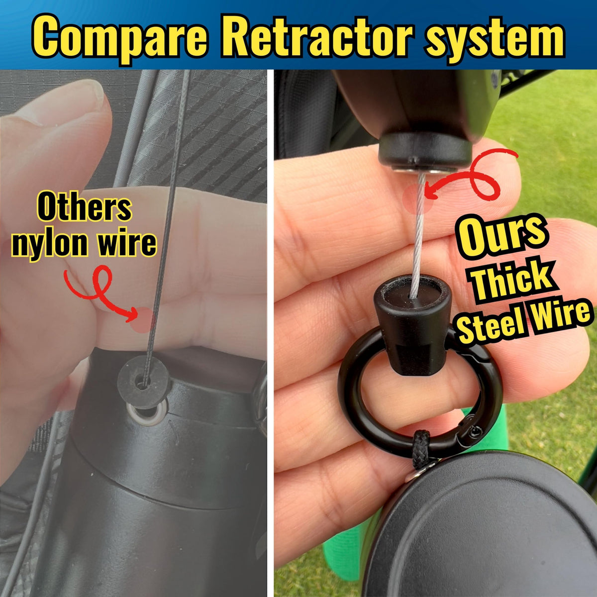 RisingBird strong retractor prevents bottle sag during use