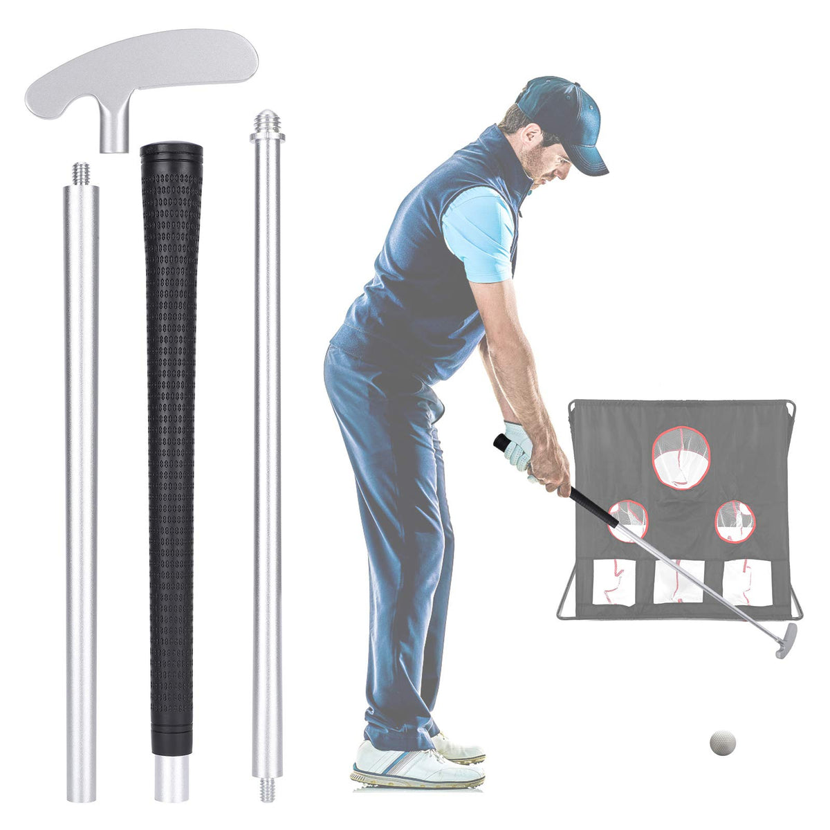 RiToEasysports golf putter suitable for both left- and right-handed training