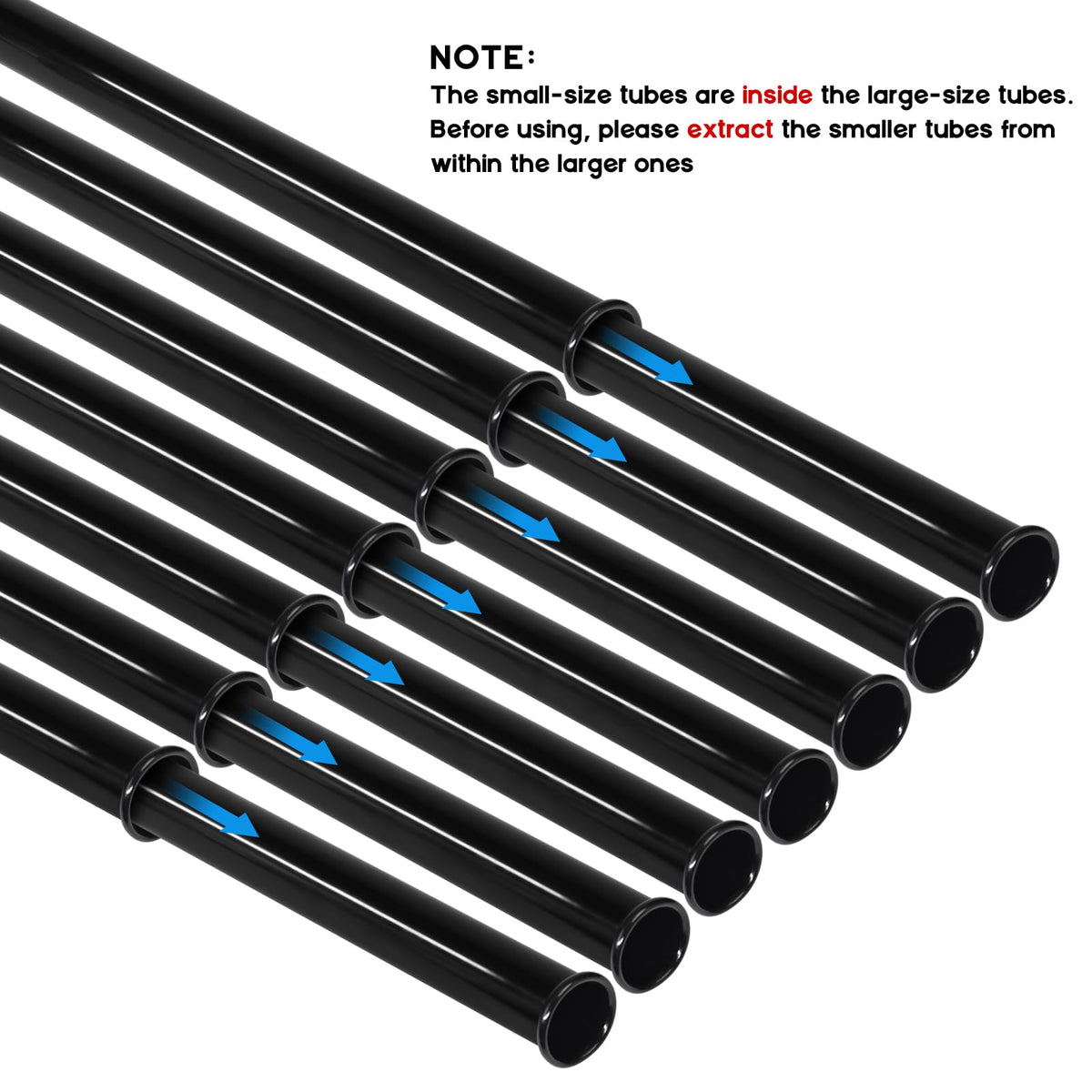 River Hill Golf 34.3 inch length tubes shield shafts and heads during travel.