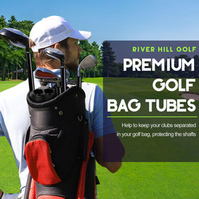 River Hill Golf tube set protects clubs from impact and scratches during transport.