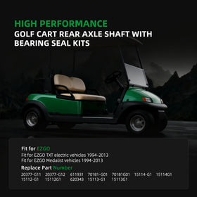 Riyhch EZGO TXT Medalist rear axle passenger-side shaft for balanced performance.