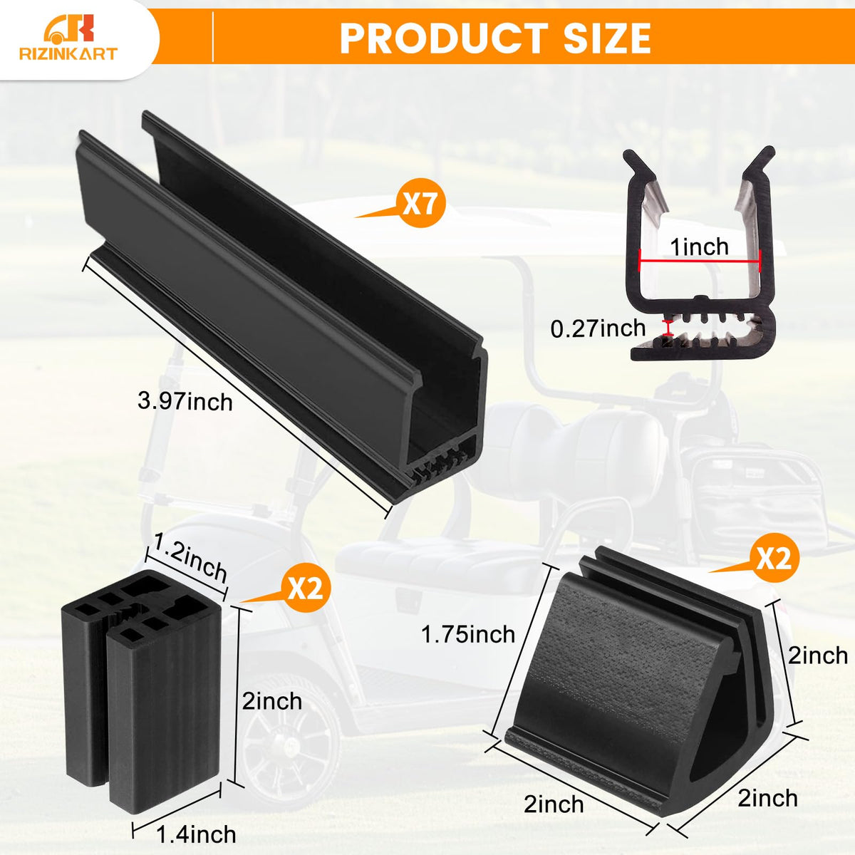 RIZINKART 1x1 square tube clips guarantee accurate mounting