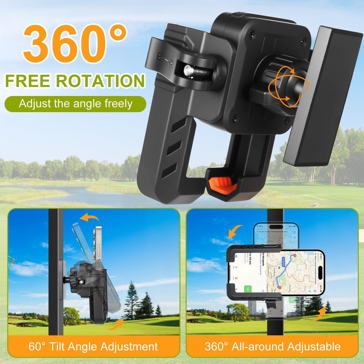 RIZINKART 360-degree rotation offers flexible landscape or portrait viewing.