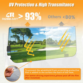 RIZINKART 5mm acrylic windshield offers high impact resistance and clear view