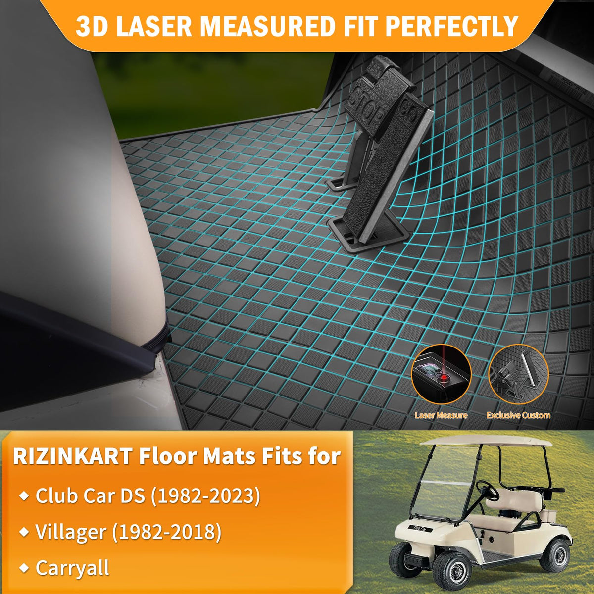 RIZINKART 8mm natural rubber mat protects against wear and outdoor conditions