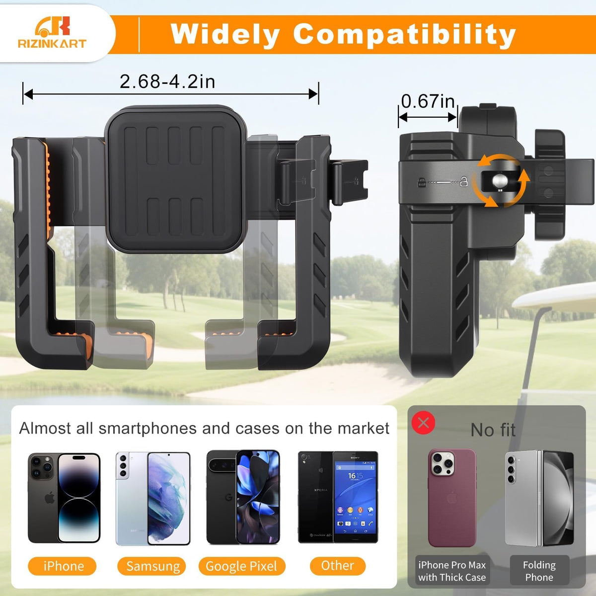 RIZINKART durable ABS build with anti-slip grip handles vibrations and heat.