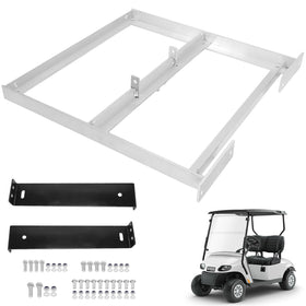 RIZINKART EZGO TXT battery tray with six positions secures batteries during rides.